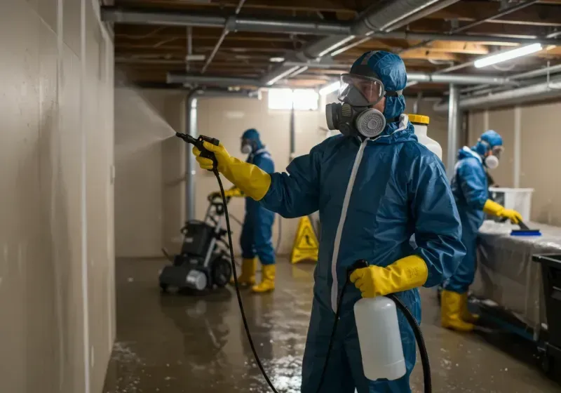 Basement Sanitization and Antimicrobial Treatment process in Roseland, FL