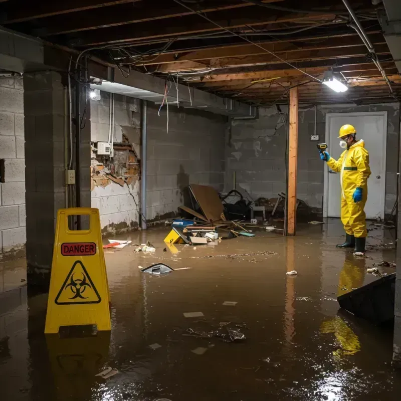 Flooded Basement Electrical Hazard in Roseland, FL Property