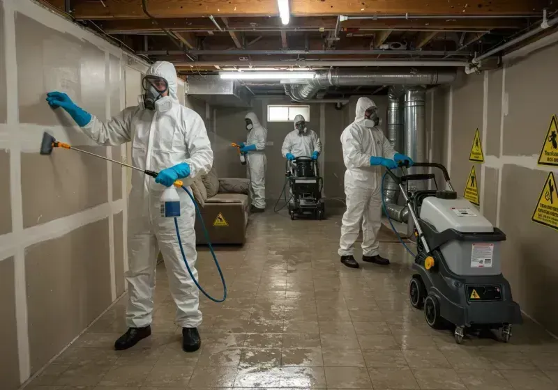 Basement Moisture Removal and Structural Drying process in Roseland, FL